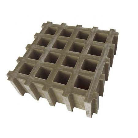 Композитный настил ECO-NFR, 4047х1247 мм, ячейка 19х19 мм, ортофталевая полиэфирная смола, цвет RAL-7040 Композитный настил ECO-NFR, 4047х1247 мм, ячейка 19х19 мм, ортофталевая полиэфирная смола, цвет RAL-7040