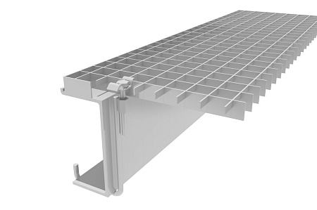 Крюковое крепление (скоба, удлиненный крюк с приваренной к нему длинной гайкой в виде гильзы, шестигранный болт М8)